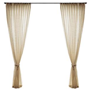 日式新款亚麻纱帘透光不透人阳台卧室客厅飘窗窗纱米色纱遮光窗帘