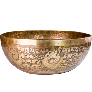 空铜颂钵梵音碗尼泊尔手工铜钵瑜伽静心音钵盂装饰摆件
