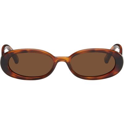 Le Specs 女款独家发售黄褐色 Outta Love 太阳镜 迷衣时尚