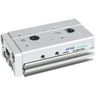 亚德客原装双轴型精密滑台高精度气缸HLQ6/8/12/16/20/25X10-150S