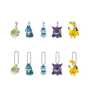现货万代扭蛋精灵宝可梦角色造型串联吊锤挂件5皮卡丘耿鬼波加曼