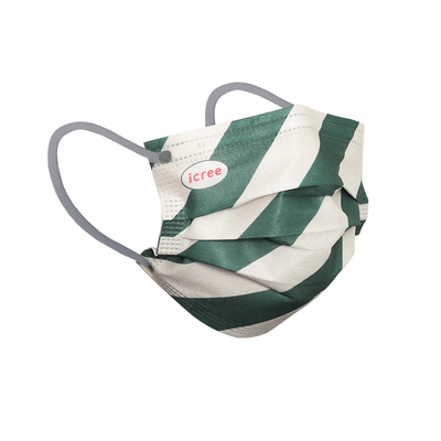 icree口罩三层防护条纹