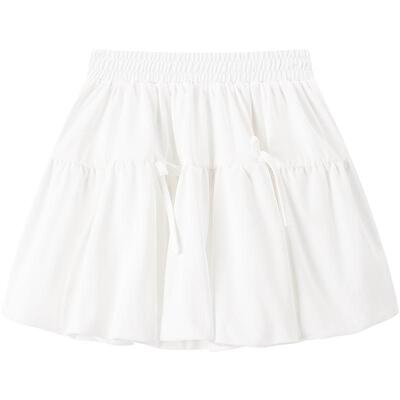 太平鸟女童夏季白色休闲半身裙