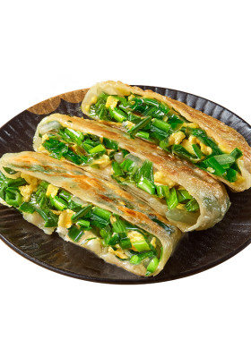 【食者道】韭菜鸡蛋馅饼早餐食材