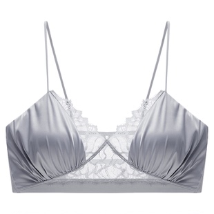 【心动】伊维斯法式细肩带蕾丝内衣性感美背无钢圈文胸无背扣