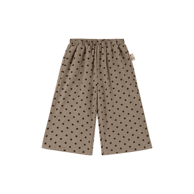 WirraWirra北欧风女童秋季百搭长裤儿童波点印花款纯棉休闲阔腿裤