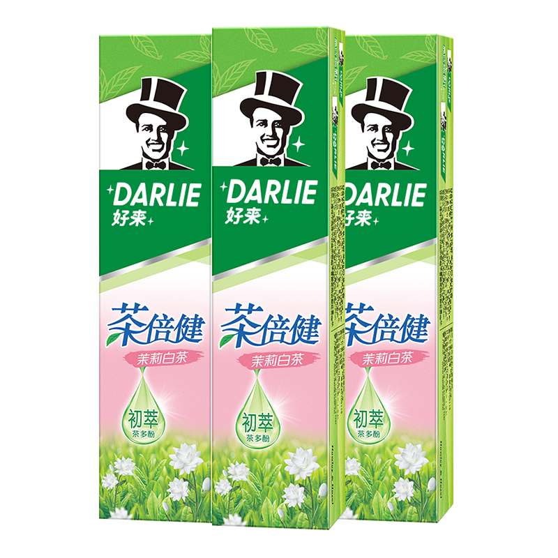 黑人牙膏茶倍健茉莉白茶