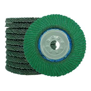 计然之百叶片经济型全铁盖直边绿砂抛光片打磨片金属不锈钢砂布轮