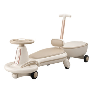 扭扭车儿童带拖斗防侧翻2026款大人可坐双人1到3岁宝宝妞妞溜溜车