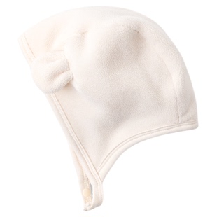 考拉蒂尔 婴儿帽子秋冬小月龄宝宝胎帽奥利绒保暖外出0到3个月