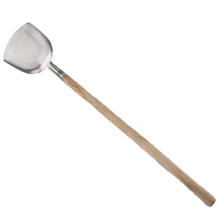 优质不锈钢铲子木柄大号铲头加长炒菜铲厨师商用酒店饭店特厚锅铲