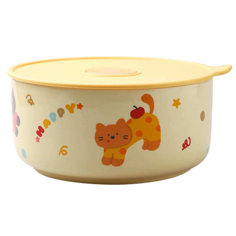 舍里可爱陶瓷保鲜盒上班族带饭密封餐盒食品级微波炉加热带盖饭盒