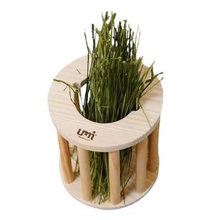 UMI原木质滚筒草架玩具草桶无铁钉兔子龙猫豚鼠牧草架 可悬挂固定