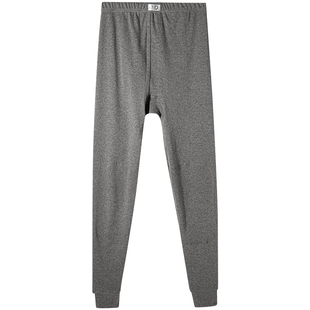 浪莎秋裤男士纯棉毛裤带护膝盖加厚加绒防寒全棉打底裤宽松保暖裤