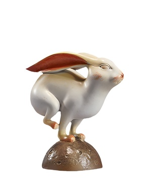 中秋节送礼不如来个月兔摆件