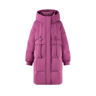 秋水伊人甜美百搭H型宽松外套2025年冬季新款可爱通勤连帽羽绒服