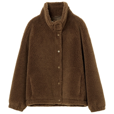 【羊毛驼毛】LANCY/朗姿2025冬新款美拉德高级感泰迪熊颗粒绒外套