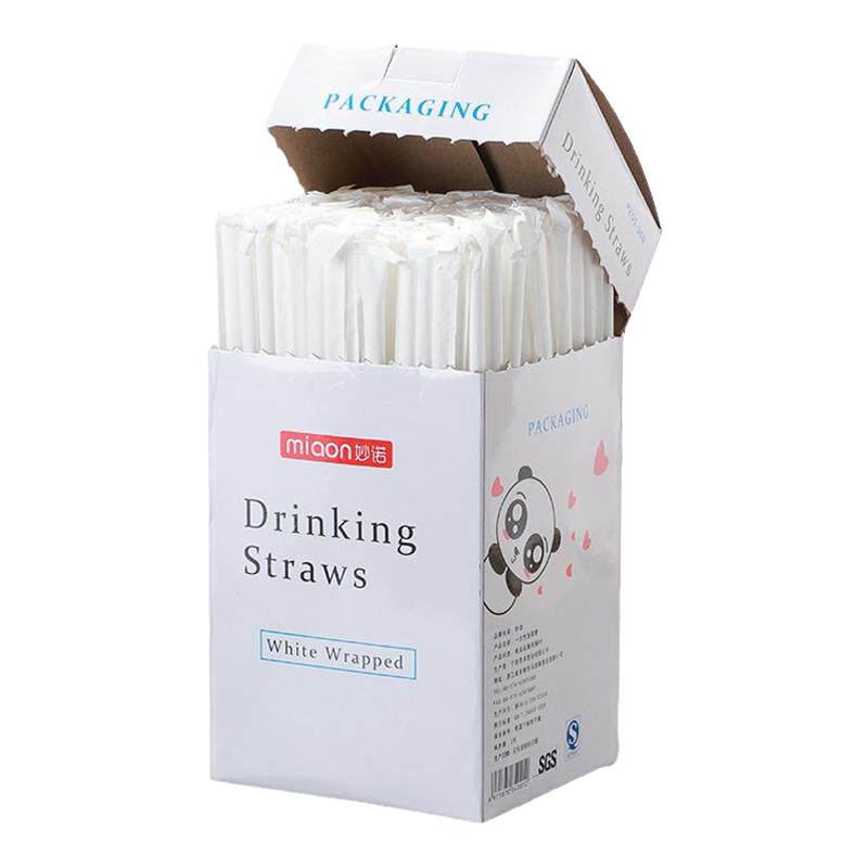 吸管一次性吸管独立纸包装儿童透明吸管奶茶吸管软管弯头吸管家用