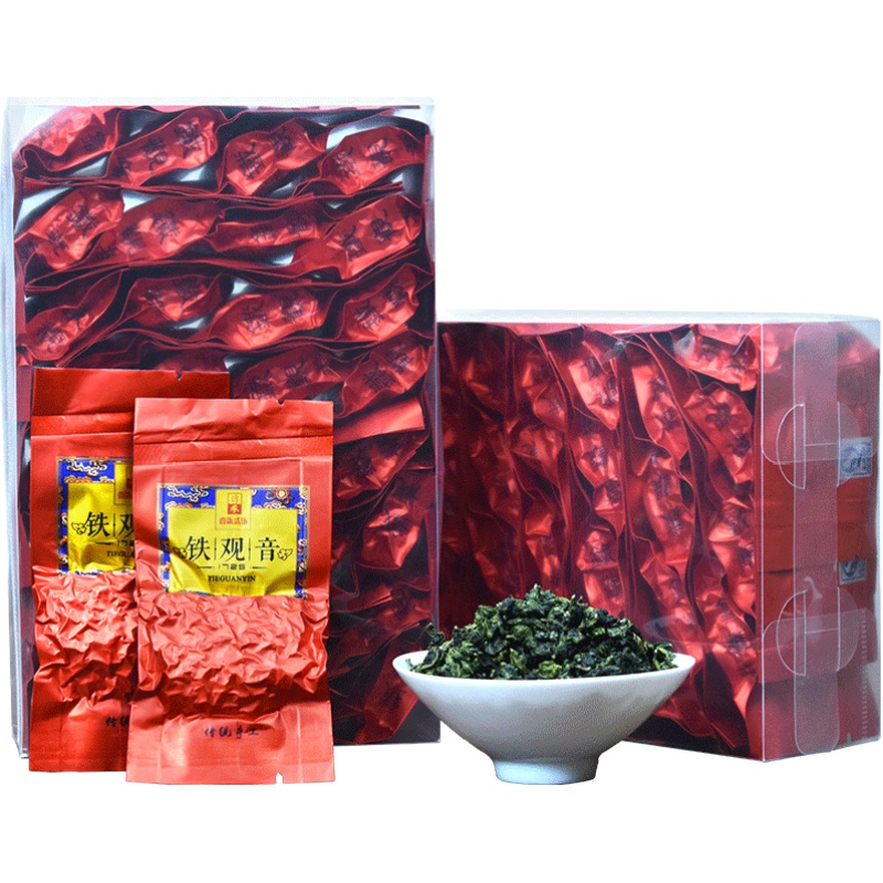 安溪鐵觀音茶葉清香型新茶高山特級蘭花香500g小包袋裝禮盒裝