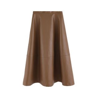 清仓!皮裙版JIL S* BALLOON气质立体花苞设计感半身裙伞裙