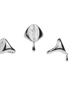 原创荆棘指环个性水滴印章戒指