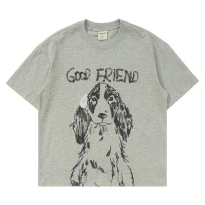 个性宽松BF风圆领短袖打底衫体恤