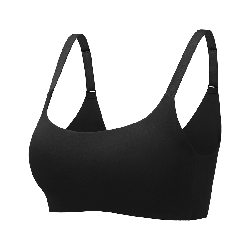 轻简内衣女聚拢不空杯不压胸无痕美背胸杯透气胸垫一片式舒适文胸