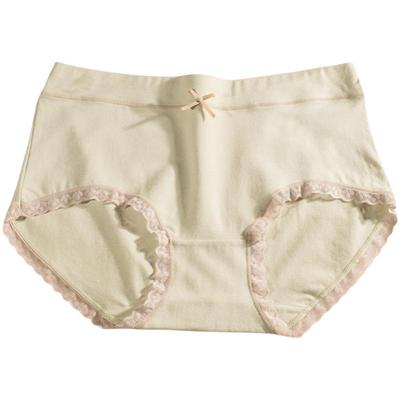 中腰内裤女生纯棉抗菌透气蕾丝边