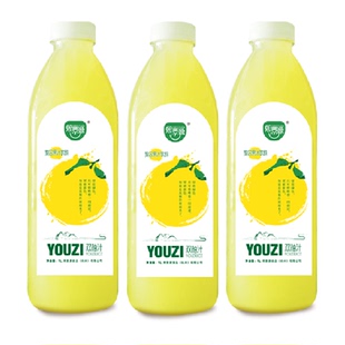 熙景源双柚汁果汁饮料1L*3瓶网红0脂柚子汁酸甜清爽火锅年货