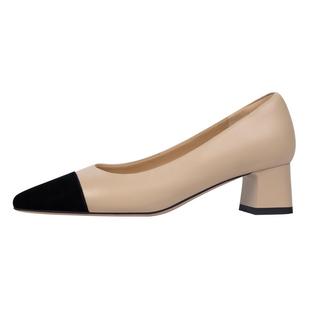 吴大叔红云鞋2025秋冬高跟鞋通勤不累脚气垫缓震羊皮香风粗跟女鞋