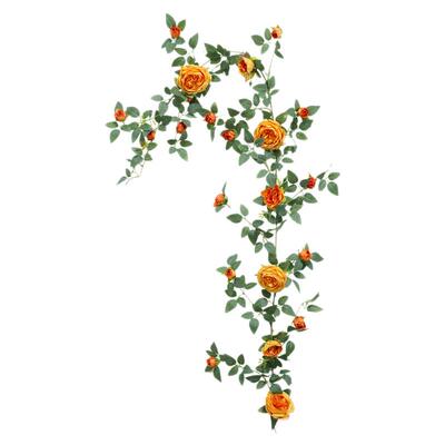 仿真玫瑰花藤藤蔓墙面壁挂假花