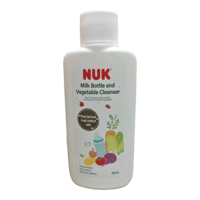 NUK 奶瓶蔬果清洗液60ml婴幼儿洗洁精天然温和安全食品级清洁剂版