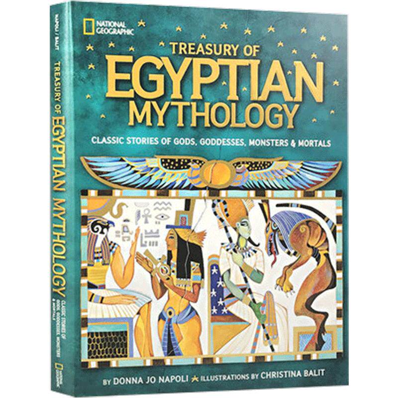 英文原版 埃及神话故事Treasury of Egyptian Mythology全彩插画精装版 美国国家地理National Geographic8-12岁儿童百科