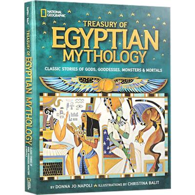 英文原版 埃及神话故事Treasury of Egyptian Mythology全彩插画精装版 美国国家地理National Geographic8-12岁儿童百科