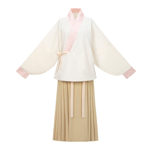 【观止织造｜桃露】明制汉服元素对穿交袄马面裙妆花夹棉日常秋冬