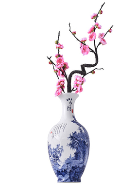 客厅玄关挂壁酒楼过道花瓶新中式