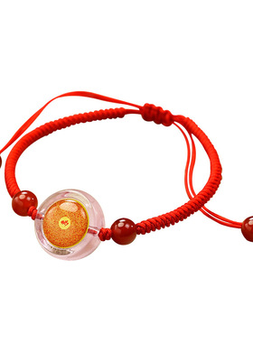 红绳唐卡手链扎基拉姆药师楞严咒文殊黄财可定图案女式唐卡手链