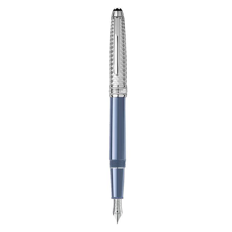 【自营】MONTBLANC万宝龙钢笔 大班冰川蓝色双色经典墨水笔129403