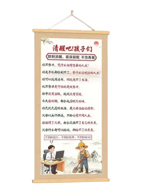 清醒吧孩子们励志劝学装饰挂画