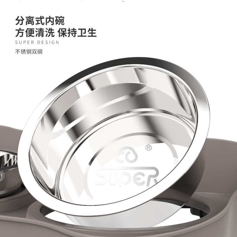 狗碗狗食盆猫咪狗狗吃饭专用喝水饭盆饭碗护颈碗宠物架子一体饭桌