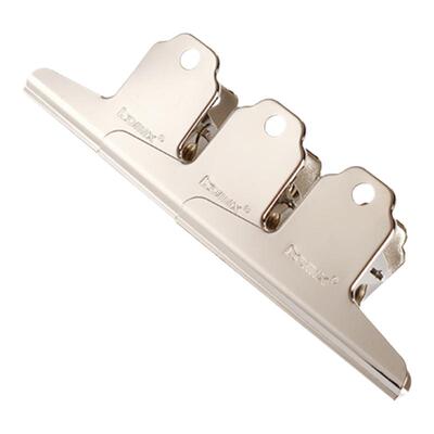 齐心山形铁票夹B3617金属报刊资料整理夹145mm银色票据夹规格可选