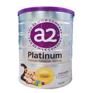 澳洲a2紫白金版2段900g 新西兰进口婴幼儿配方奶粉二段奶粉6罐装