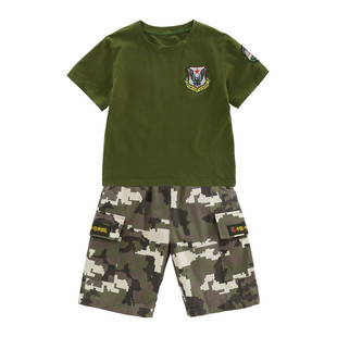 儿童迷彩服军装幼儿演出服小学生短袖户外军训夏令营特种兵表演服