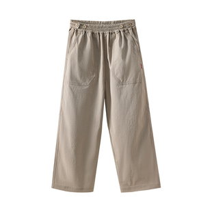 Q21小魔方儿童裤子直筒裤男女童耐磨机能裤防泼水休闲长裤春秋款