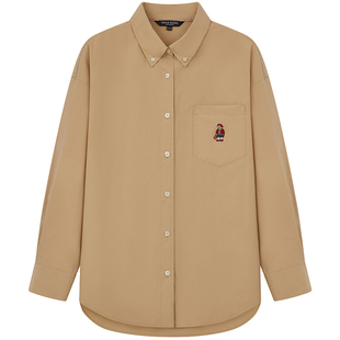 TeenieWeenie小熊女装衬衫26春季新款挺括舒适新年刺绣基础衬衣