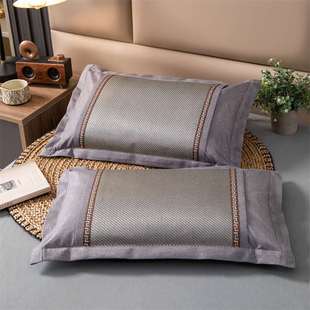 夏季 枕芯枕头荞麦壳单只颈家用荞麦枕头 凉感丝冰藤护成人一对全装