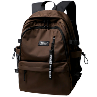 TRUFFLE休闲双肩包男大容量初中高中生书包女旅行电脑背包大学生