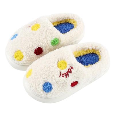 幸福玛丽冬季儿童可爱棉拖鞋