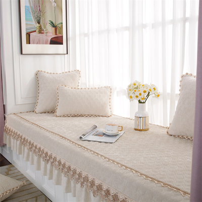 欧式主卧飘窗垫子ins轻奢窗台阳台垫防滑四季榻榻米炕垫套罩定制