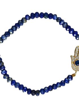 青金石佛手单圈手链女男lotus mann